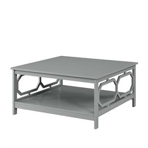 Convenience Concepts Omega Square 36&quot Coffee Table in Gray Wood Finish