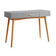 Convenience Concepts Oslo One-Drawer Desk in Gray Wood Finish