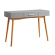 Convenience Concepts Oslo One-Drawer Desk in Gray Wood Finish