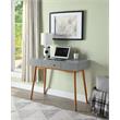 Convenience Concepts Oslo One-Drawer Desk in Gray Wood Finish
