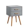 Convenience Concepts Oslo Two-Drawer End Table in Gray Wood Finish