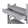 Convenience Concepts Oxford Five-Tier Bookcase with Drawer in Gray Wood Finish
