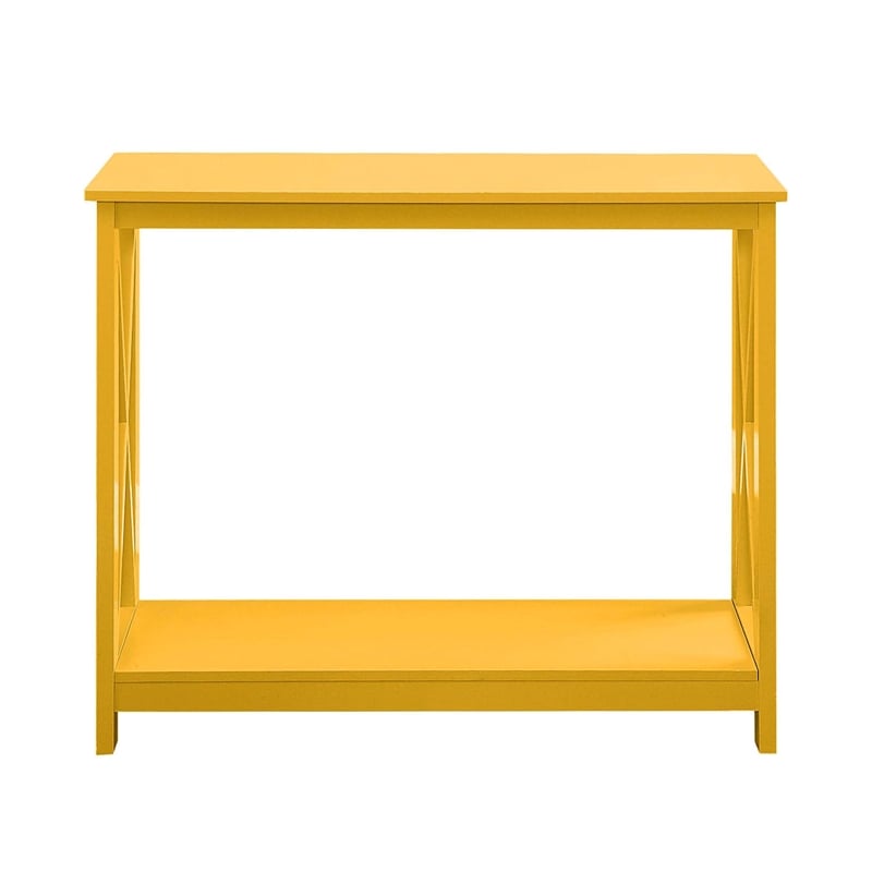 Convenience Concepts Oxford Console Table in Yellow Wood Finish