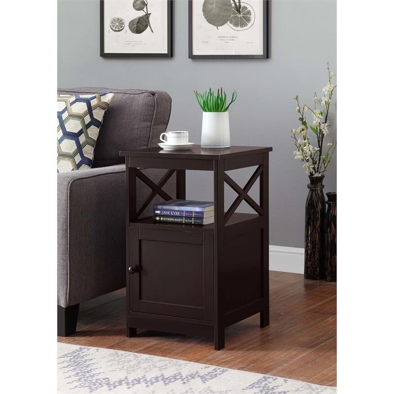 owings side table with drawer espresso