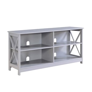 Convenience Concepts Oxford 50&quot TV Stand in Gray Wood Finish with &quotX&quot Design