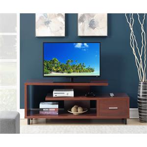 Convenience Concepts Seal II 60&quot TV Stand in Cherry Wood Finish