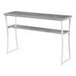 Convenience Concepts X-Calibur Console Table in Driftwood Gray Wood Finish