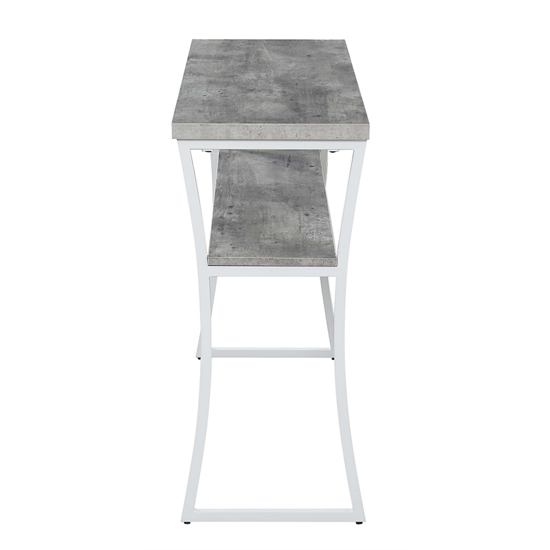 Convenience Concepts X-Calibur Console Table in Driftwood Gray Wood Finish