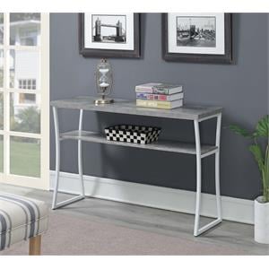 Convenience Concepts X-Calibur Console Table in Driftwood Gray Wood Finish