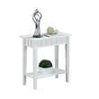 Convenience Concepts Dennis End Table in White Wood Finish