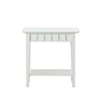 Convenience Concepts Dennis End Table in White Wood Finish