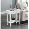 Convenience Concepts Dennis End Table in White Wood Finish