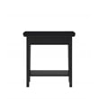 Convenience Concepts Dennis End Table in Black Wood Finish with Shelf