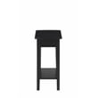 Convenience Concepts Dennis End Table in Black Wood Finish with Shelf