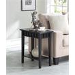 Convenience Concepts Dennis End Table in Black Wood Finish with Shelf