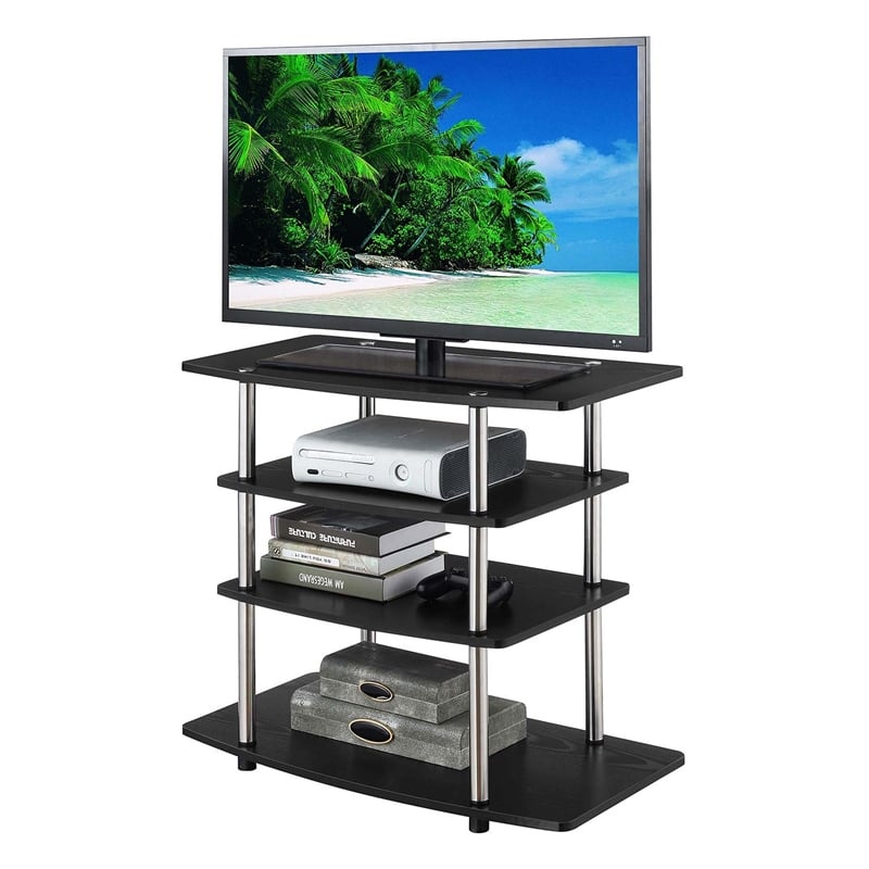 Convenience Concepts Designs2Go No Tools Highboy TV Stand in Black Wood
