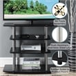 Convenience Concepts Designs2Go No Tools Highboy TV Stand in Black Wood