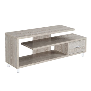 Convenience Concepts Seal II 60&quot TV Stand in White Wood Finish