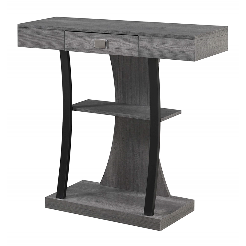 Convenience Concepts Newport Harri Console Table in Gray Wood Finish