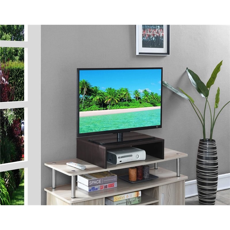 Convenience Concepts Designs2Go Small TV/Monitor Riser in Espresso Wood Finish