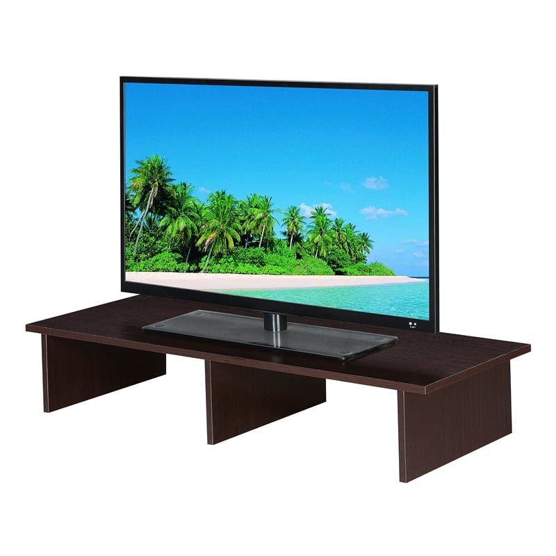 Convenience Concepts Designs2Go Large TV/Monitor Riser in Espresso Wood Finish