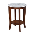 Convenience Concepts American Heritage Round End Table in Espresso Wood Finish