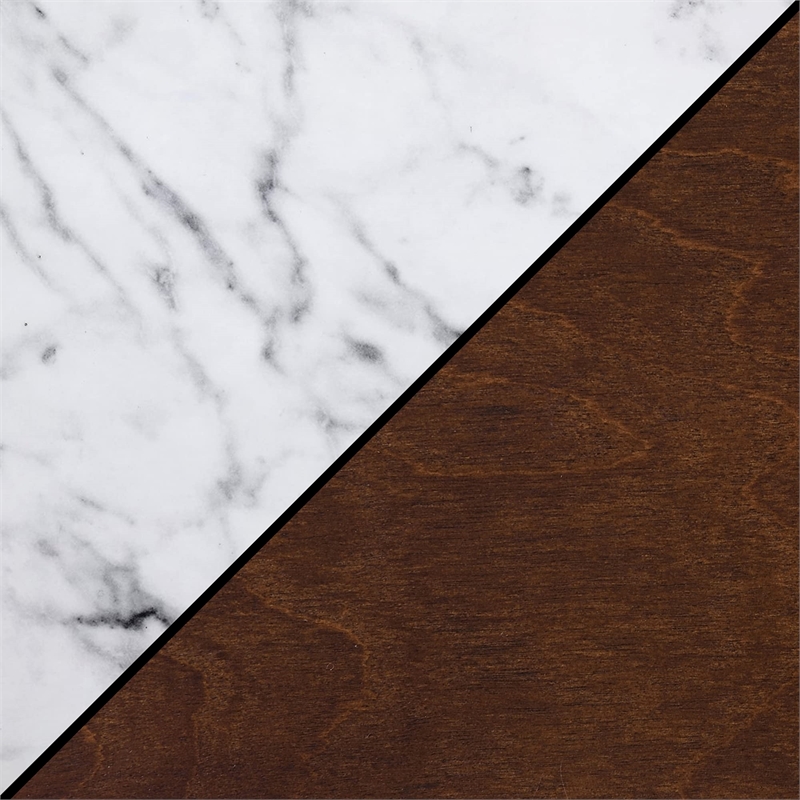 Convenience Concepts American Heritage Round End Table in Espresso Wood Finish