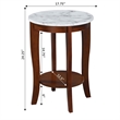 Convenience Concepts American Heritage Round End Table in Espresso Wood Finish