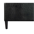 Designs4Comfort Magnolia Storage Ottoman with Trays in Black Vinyl