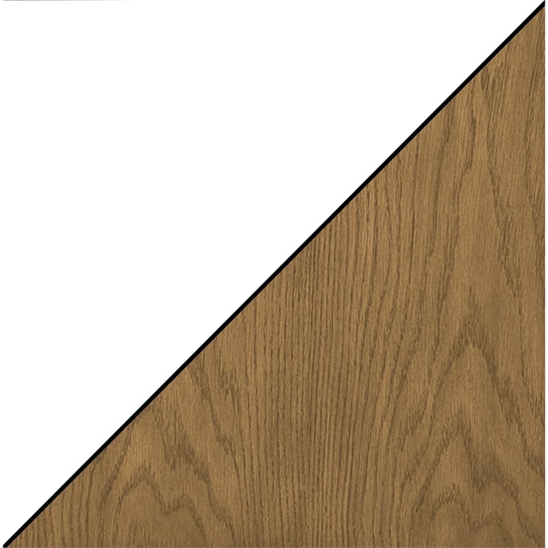 Convenience Concepts Omega End Table in White and Driftwood Brown Wood Finish