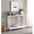 Convenience Concepts Omega Console Table in White and Driftwood Brown Wood