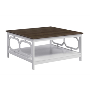 Convenience Concepts Omega Square 36&quot Coffee Table Espresso & White Wood Finish