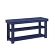 Convenience Concepts Oxford Utility Mudroom Bench in Blue Wood Finish