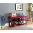 Convenience Concepts Oxford Utility Mudroom Bench in Red Wood Finish