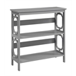 Convenience Concepts Omega Three-Tier Bookcase in Gray Wood Finish