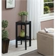 Convenience Concepts Newport Medium Plant Stand in Black Wood Finish