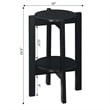 Convenience Concepts Newport Medium Plant Stand in Black Wood Finish