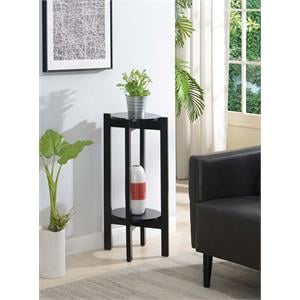 Convenience Concepts Newport Deluxe Plant Stand in Black Wood Finish