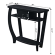 Convenience Concepts Newport Dorchester Console Table in Black Wood Finish