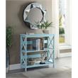 Convenience Concepts Oxford Three-Tier Bookcase in Mint Green Wood Finish