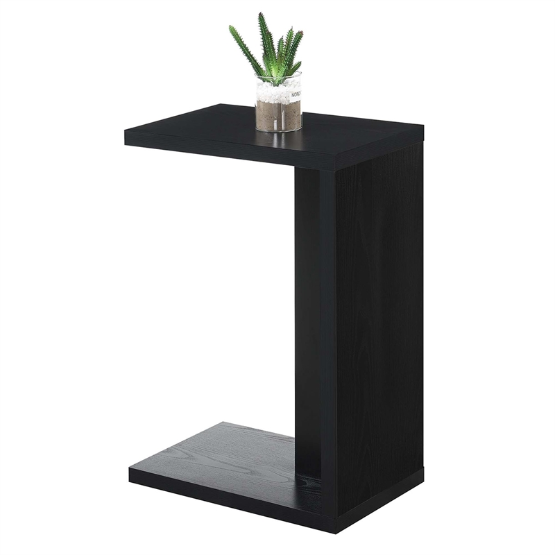 Convenience Concepts Northfield Admiral C End Table in Black Wood Finish