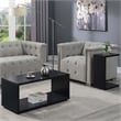 Convenience Concepts Northfield Admiral C End Table in Black Wood Finish
