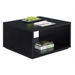Convenience Concepts Northfield Admiral Square Coffee Table in Black Wood