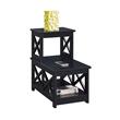 Convenience Concepts Oxford Two-Step Accent End Table in Black Wood Finish