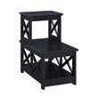 Convenience Concepts Oxford Two-Step Accent End Table in Black Wood Finish