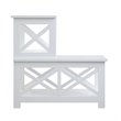 Convenience Concepts Oxford Two-Step Accent End Table in White Wood Finish