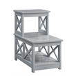 Convenience Concepts Oxford Two-Step Accent End Table in Gray Wood Finish