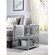 Convenience Concepts Oxford Two-Step Accent End Table in Gray Wood Finish