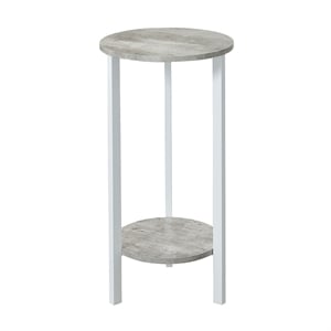 Convenience Concepts Graystone 31&quot Plant Stand in Gray Faux Marble Wood Finish