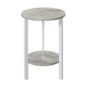 Convenience Concepts Graystone 24&quot&quot Plant Stand in Gray Faux Marble Wood Finish